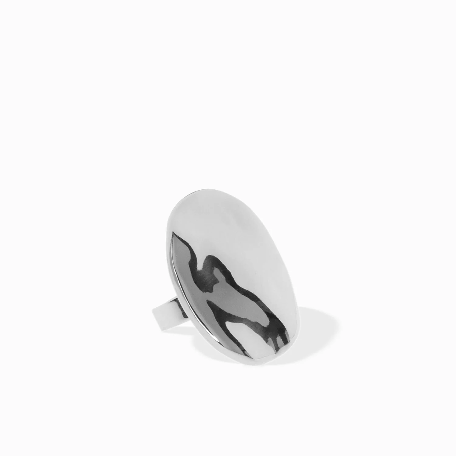 Oversized Hammered Oval Ring - Image 6