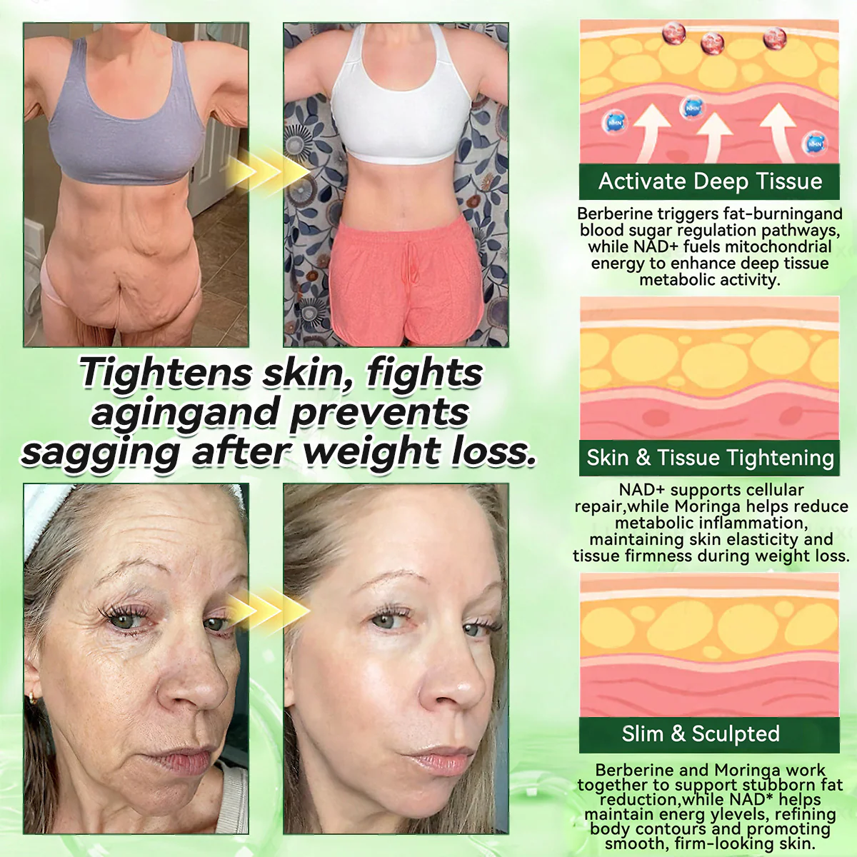 ๐ฅ Newly Arrived | Pureloraยฎ Moringa Berberine NAD+ 10-in-1 Nano Microneedle Patch (Just once daily ยท Visible changes in as little as 7 days) โ
Supports weight management, loose skin, blood sugar balance, sleep apnoea, joint discomfort and more - Image 6