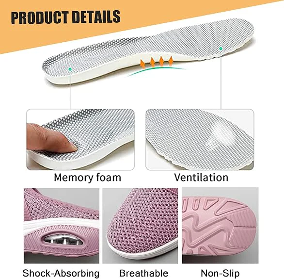 ๐ฅ LAST DAY SALE-80%โจ BQODQOยฎ Diabetic Air-Cushion Slip-On Walking Shoes, Orthopedic Diabetic Slippers, with Arch-Support for Women - Image 8